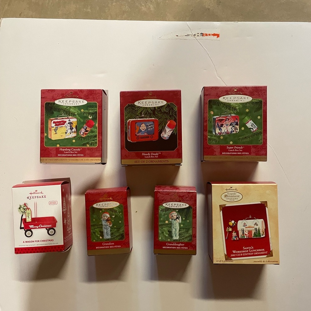 Set of 7 Hallmark Keepsake Ornaments